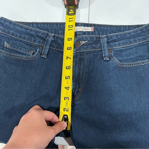 Vintage Y2K Levi's 545 Low Rise Boot Cut Jeans dark Blue wash, 10 medium - Picture 7 of 8